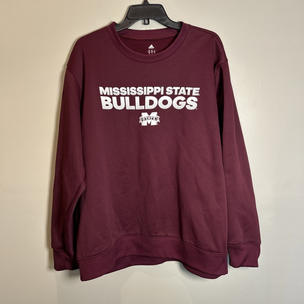 Adidas Mississippi State Bulldogs Crewneck Sweatshirt Mens XL